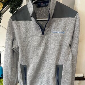 Vineyard Vines Heather Gray and Charcoal Pullover